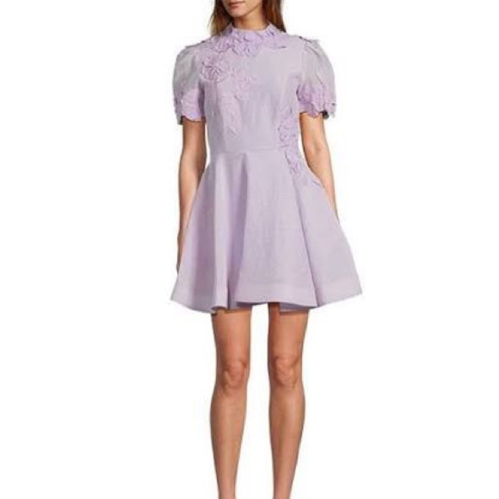 ANTONIO MELANI Lilac Dress with Floral Details